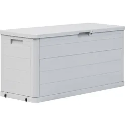vidaXL Garten-Aufbewahrungsbox 280 L Hellgrau