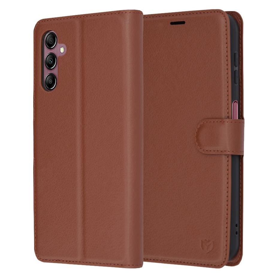 Techsuit - Leather Folio - Samsung Galaxy A14 4G / A14 5G - Brown (Samsung Galaxy A14, Samsung Galaxy A14 5G) (56346810)