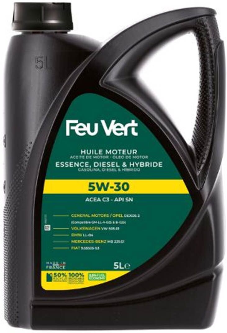 Óleo Feu Vert 5W30 Dexos2 C3 C3 5L