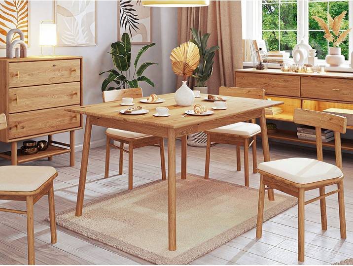 Tisch Serea - Schnäppchen 2127-03268 - mit Auszug - 100x180 cm - Wildeiche, geölt