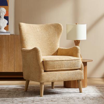 "HULALA HOME Dora 28.5"" Modern Armchair with Wingback Backrest and Solid Wood Legs"