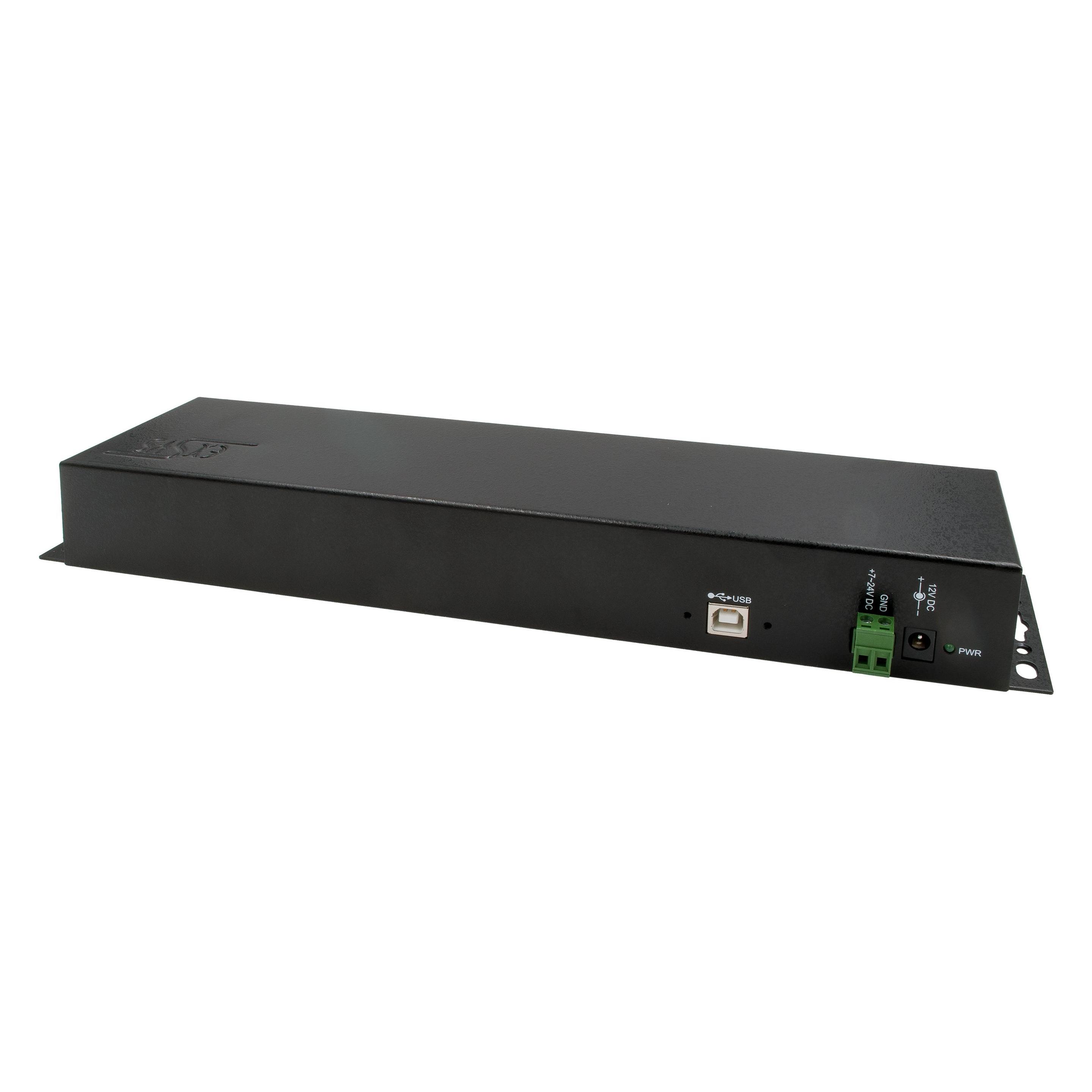 Exsys USB 2.0 zu 16S Seriell RS-232 Port, verschraubbar im Metall-Gehäuse mit FTDI Chi (EX-1316HMV)