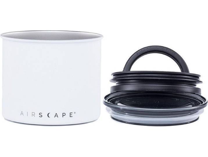 Planetary Design - Airscape - Koffiebonen - Voorraadpotten - Vacuuum - Koffie - Staal - Mat Wit - 250 gram