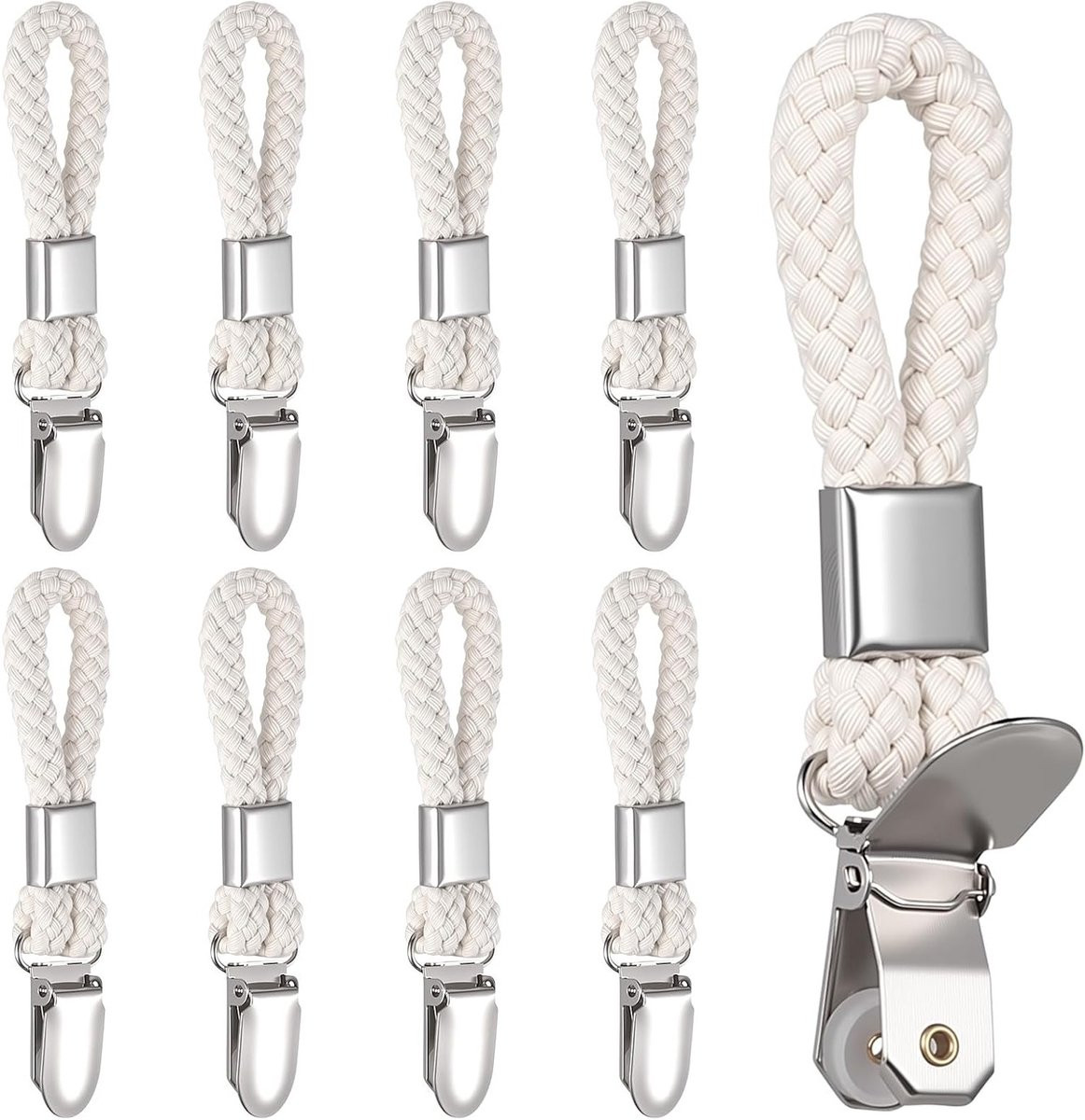 9-delige set handdoekhaken met handige clips voor in de badkamer of keuken