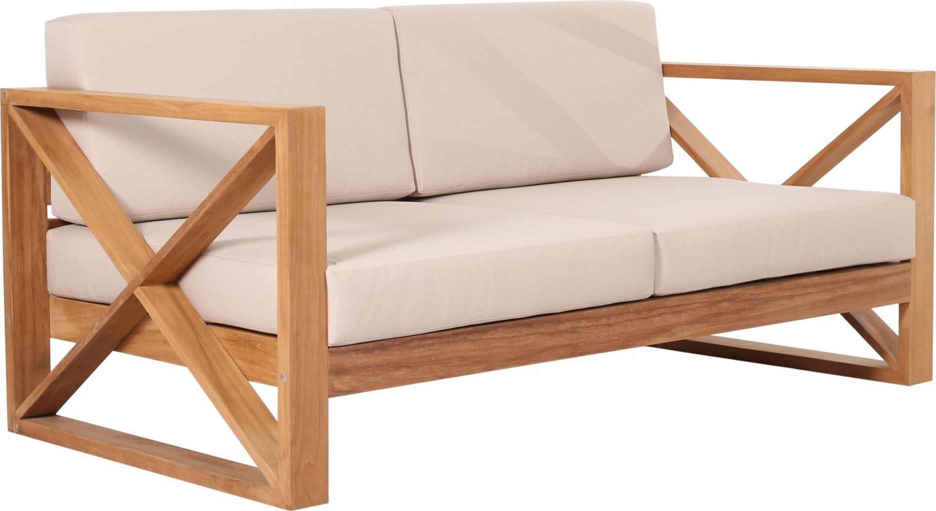 Outdoor Sofa Molveno 2-Sitzer Teak Massivholz von Teako Design