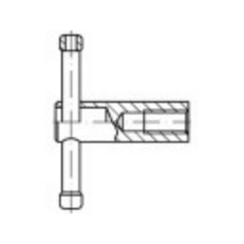 TOOLCRAFT 137877 Knebelmuttern M20 DIN 6307 Stahl brüniert 1St.