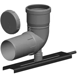 Atec, Schlauchanschluss + Schlauchverbinder, Schachteinführung PolyTop mit Auflager DN80 Stutzen schraubbar