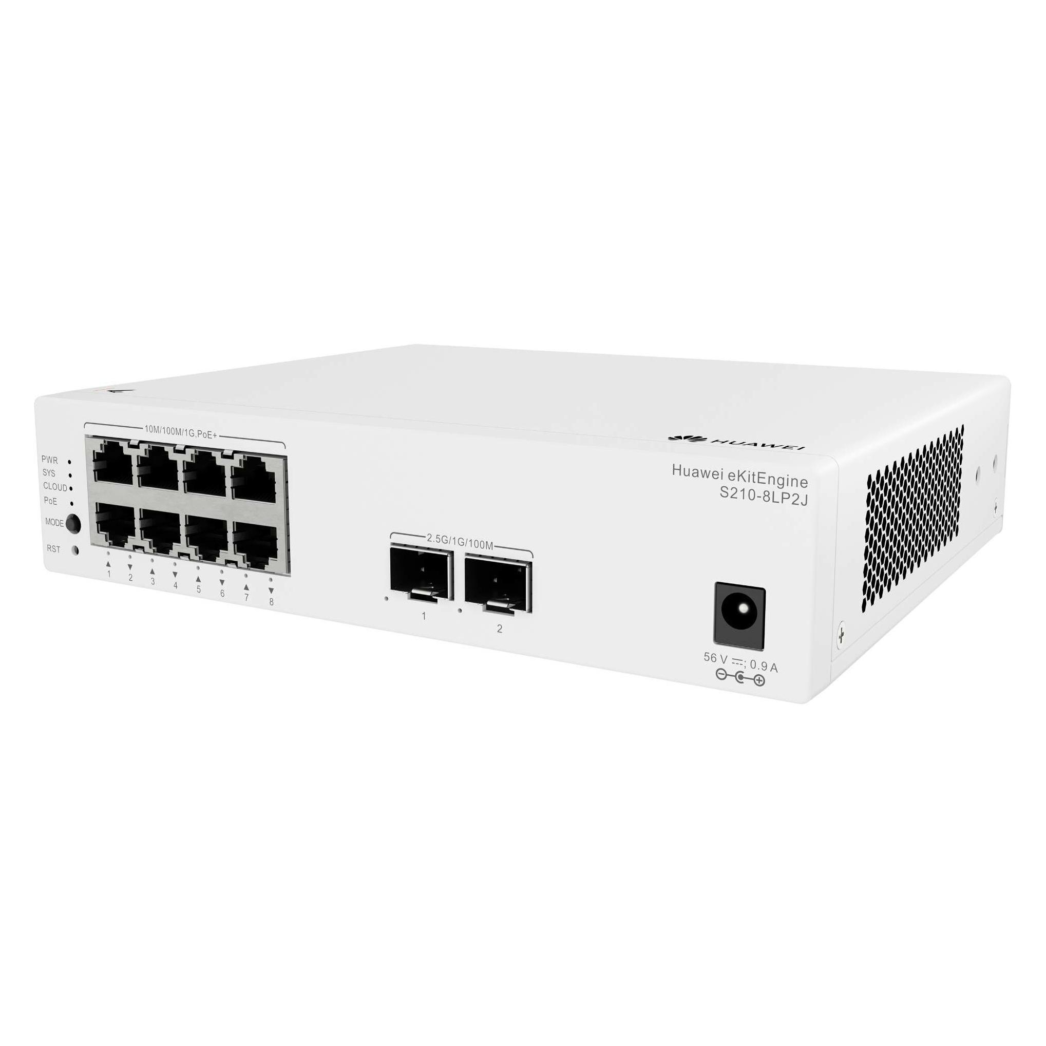 Huawei eKit PoE+ Switch eKitEngine S210 Series S210-8LP2J 10 Port (10 Ports) (S210-8LP2J)
