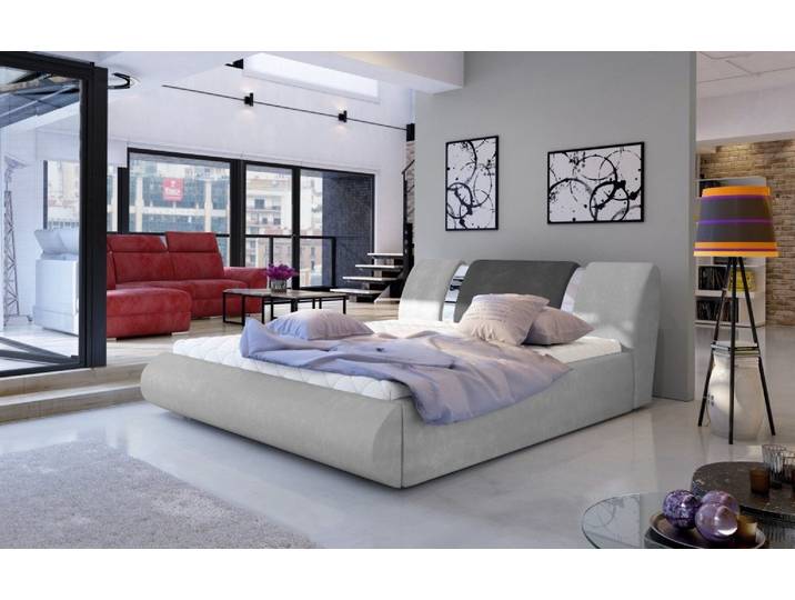 Xlmoebel Polsterbett Luxus Schlafzimmer Bett 180x200cm Textil Design Doppelbett, Made in Europa
