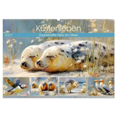 Küstenleben. Zauberhafte Tiere am Meer (Wandkalender 2027 DIN A2 quer), CALVENDO Monatskalender