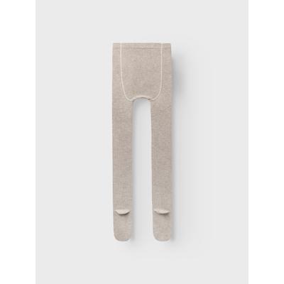 Strumpfhose NAME IT "NKNPANTYHOSE RIB 2P", Mädchen, Gr. 86 (92), beige (pure cashmere), Obermaterial: 80% Baumwolle, 17% Nylon, 3% Elasthan, uni, Strumpfhosen Strumpfhose