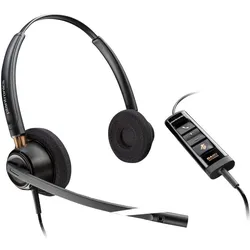 HP Poly Headset EncorePro 525 Duo USB-A (Kabelgebunden, USB-C, Skype), Office Headset, Schwarz