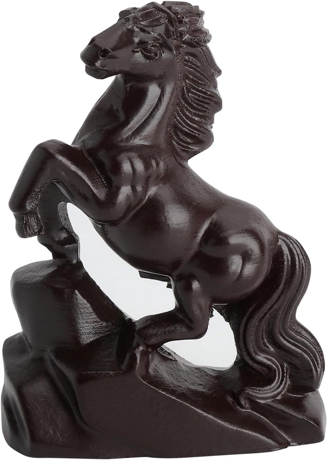 Houten Paardfiguur Feng Shui Decoratie voor Geluk en Welvaart