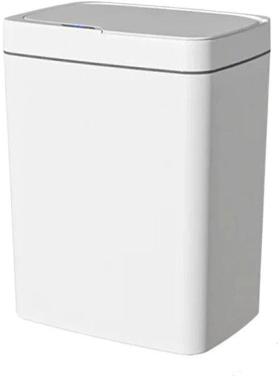 Famanu Slimme prullenbak met bewegingssensor, 15 liter, wit