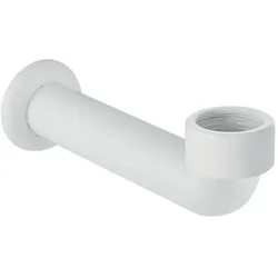 Geberit Anschlussbogen 152665111 Ø 50 mm, 90Grad, mit Wandrosette, Kunststoff, weiß