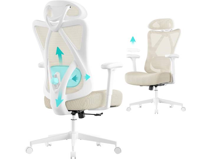 Ergonomischer Bürostuhl Netz höhenverstellbar bis 150 kg