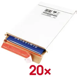 Colompac Versandkarton »CP065.55 (Großbrief)« - 20 Stück weiß, 25x35.3 cm