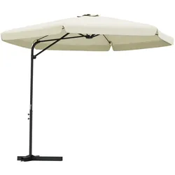 Helloshop26 - Sonnenschirm für den Außenbereich mit 300 cm Stahlstange sandweiß 02_0008189