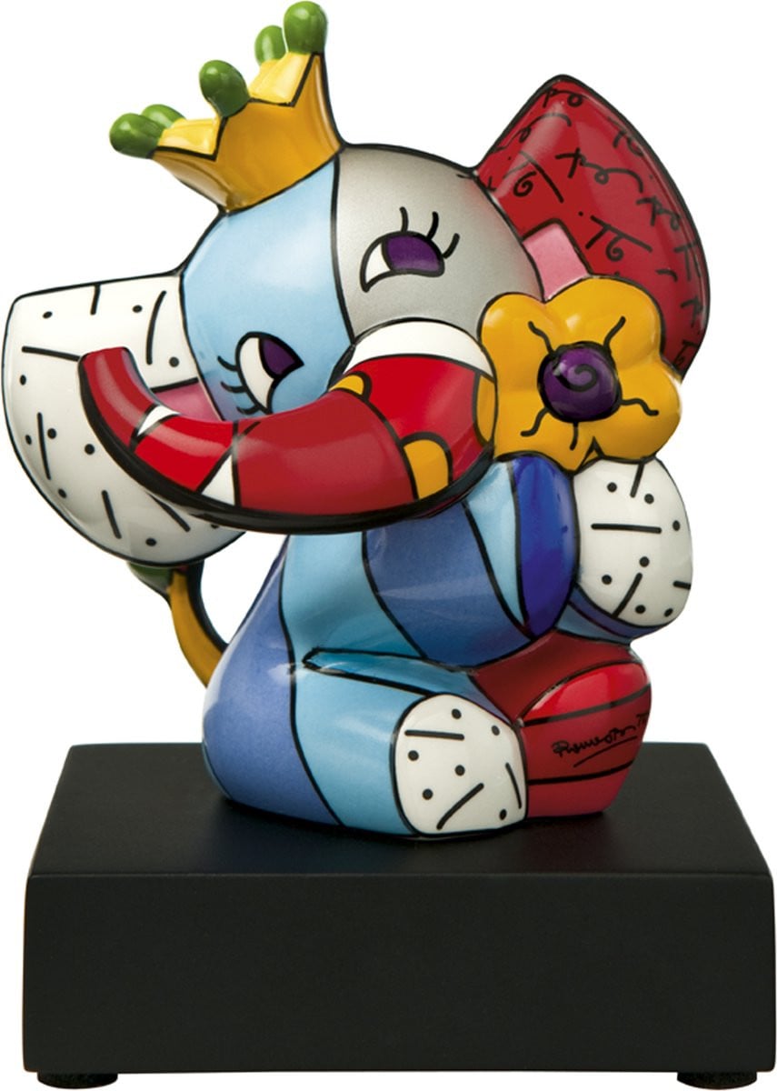 Goebel Romero Britto Spring Elephant 13 Decoratief porseleinen beeld