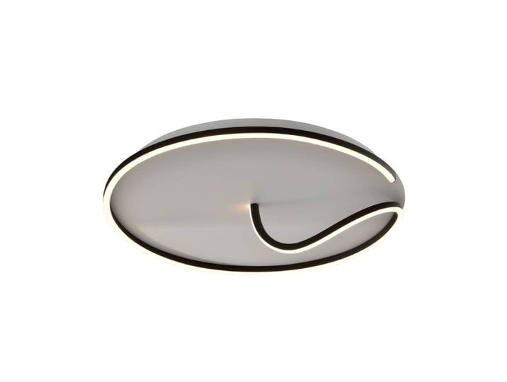 Plafonnier en métal et aluminium noir 56 cm