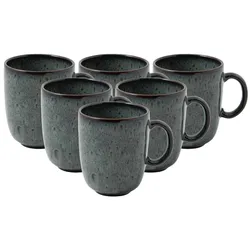 like. by Villeroy & Boch Lave Becher mit Henkel 400 ml 6er Set - Gris