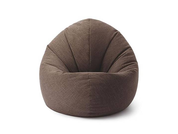Lumaland Sitzsack Drops: runder Sitzsack (300 L) mit 2-in-1-Funktion für bequemes Sitzen & Liegen Der Doppelagent für Relax-Momente in- & Outdoor I Mit anpassungsfähiger EPS-Füllung Ø 120 x 75 cm