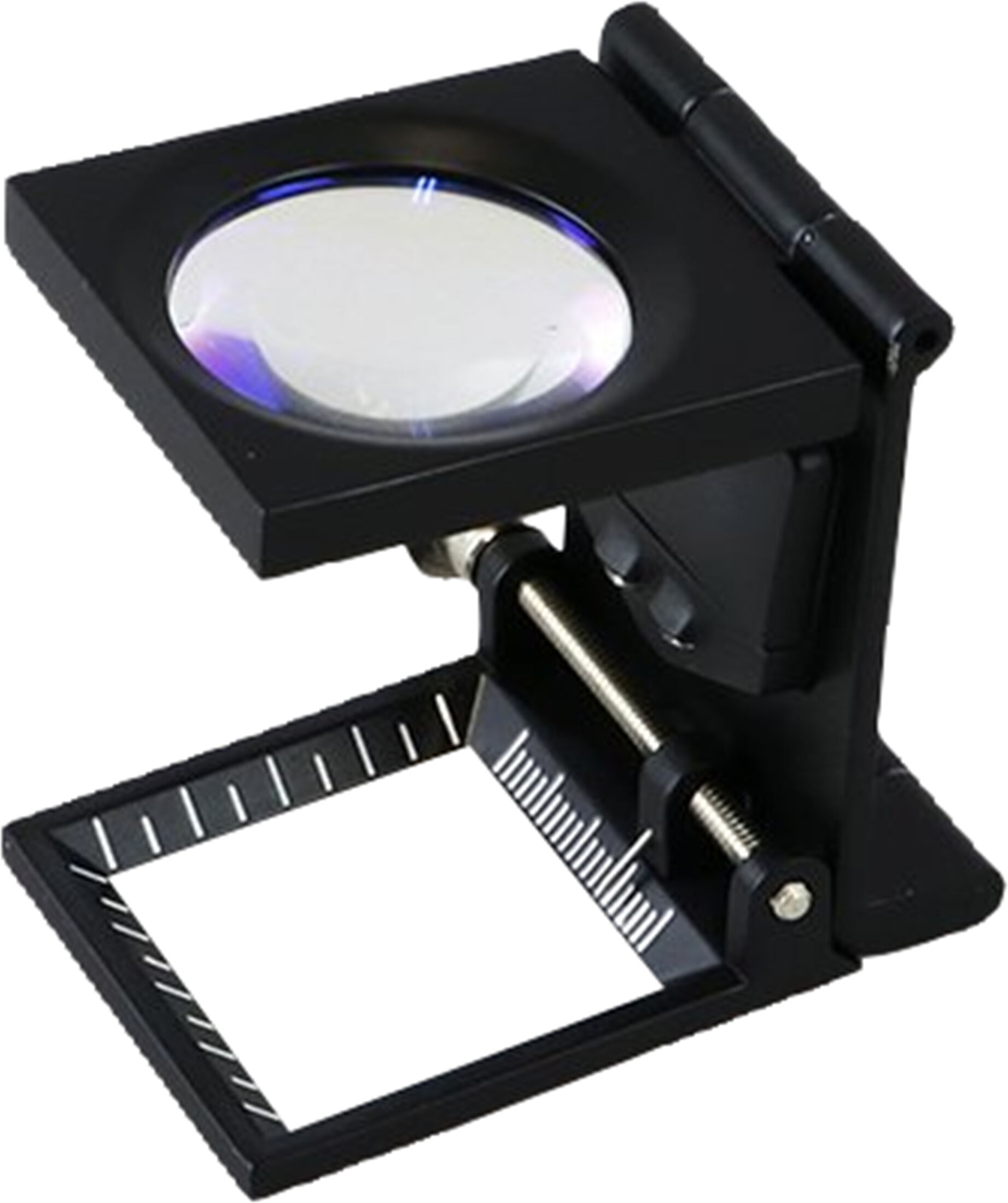 SPRINTIS Compte-fils en métal, grossissement x6, éclairage LED, pointeur réglable, sans distorsion, noir