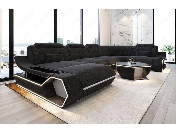 Wohnlandschaft Toscano U-Form aus Stoff