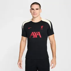 NIKE FC Liverpool Strike Dri-FIT kurzarm Trainingsshirt Herren 013 - black/coconut milk/gym red XL