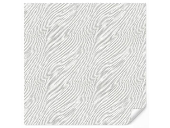 OnlyWow Tapete - Wellen - Rippen - Weiß - 280x280 cm, Papier, Quadratisch, 280x280 cm, Tapeten & Wandverkleidungen, Vliestapeten