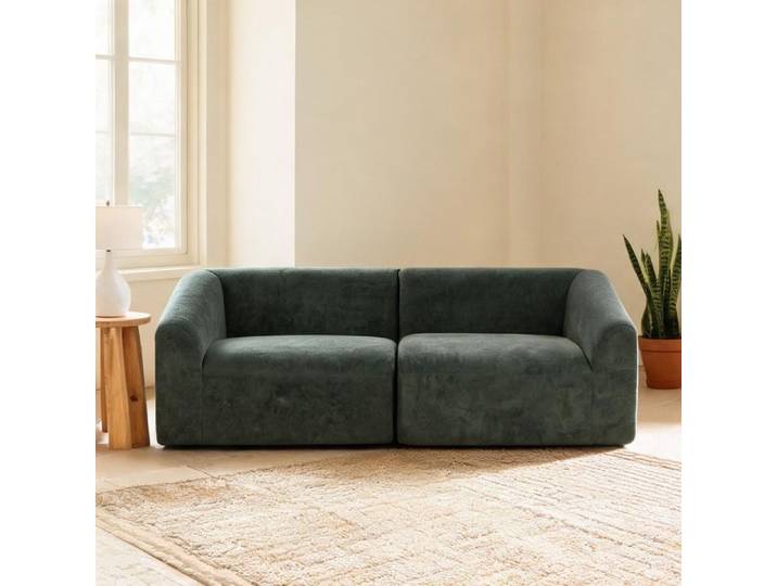 Sofas and Couches with Vert Foncé Chenille (100 Polyester) and 88.6 x 36.6 x 26.8 in