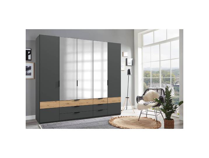 Armoire Gibraltar 225cm Marron/Imitation chêne Artisan/Anthracite