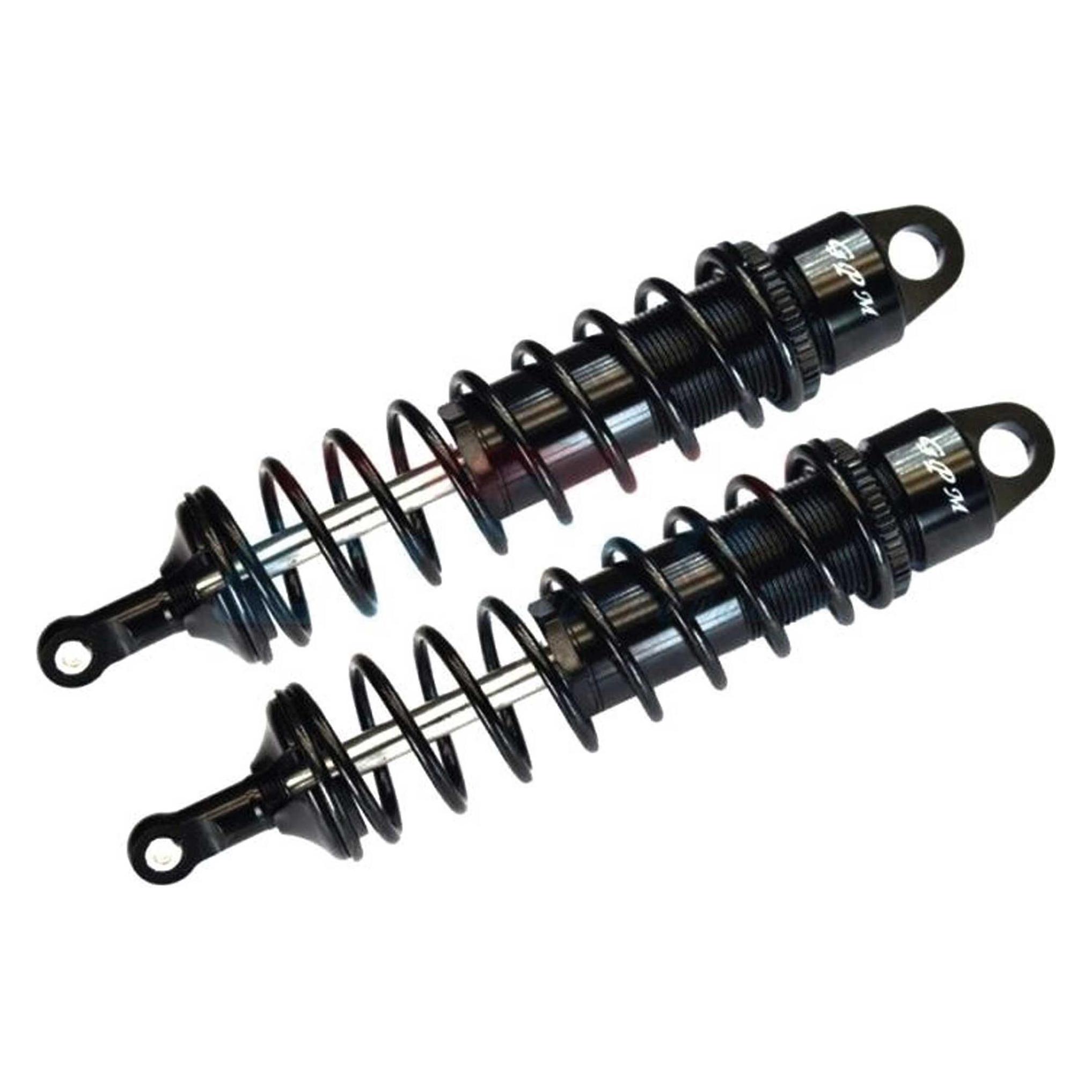 GPM ALUMINUM 6061-T6 REAR ADJUSTABLE SPRING DAMPERS 143MM TRX Sledge WITH 6MM SHAFT - 2PC SET schwar (GPMSLE143RBKBK)
