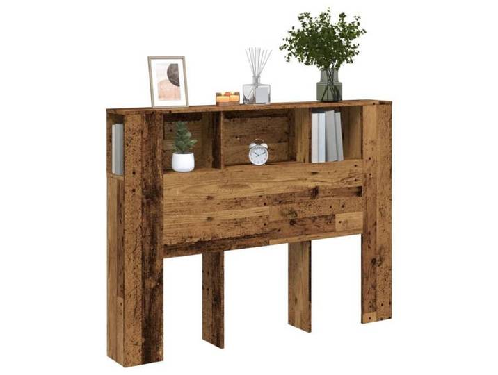 Automne/hiver  Brun Armoire de tête de lit vieux bois 140x18 5x102 5cm - Hauteur:102.5cm DEC2100069