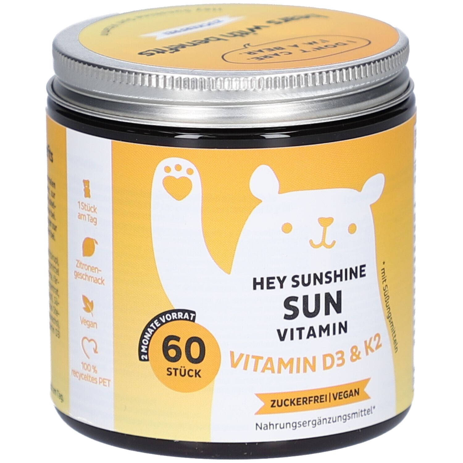 Hey Sunshine Sun Vitamins mit D3, zuckerfrei 60er 60 St Kaugummi