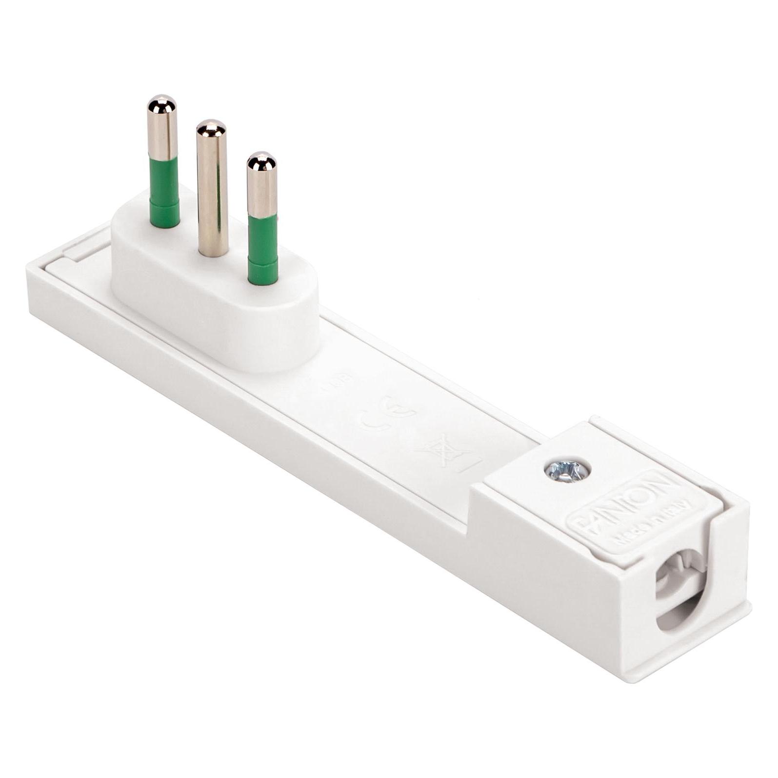 Fanton italienischer ultraflacher Winkelstecker 2P+T 10A, platzsparend (80080)