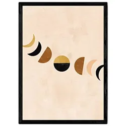 POSTER Sonne & Mond Abstrakt A3 Rahmenlos