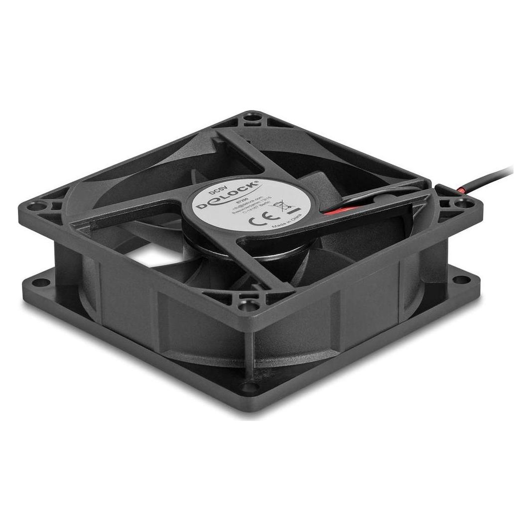 Delock Axiallüfter 5 V DC, 80 x 80 x 25 mm schwarz (80 mm, 1x) (67290)