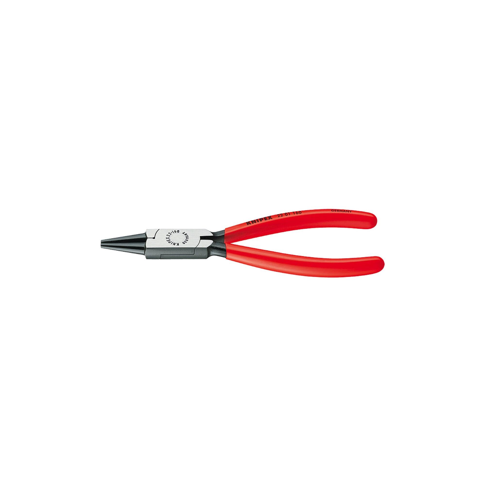 Knipex Rundzange schwarz atramentiert mit Kunststoff überzogen L.140mm (22 01 140)