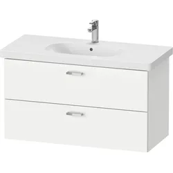 Duravit XBase Waschtischunterbau wandhängend B:100 cm mit 2 Schubkästen, XB619301818, Farbe: Weiß Matt Dekor