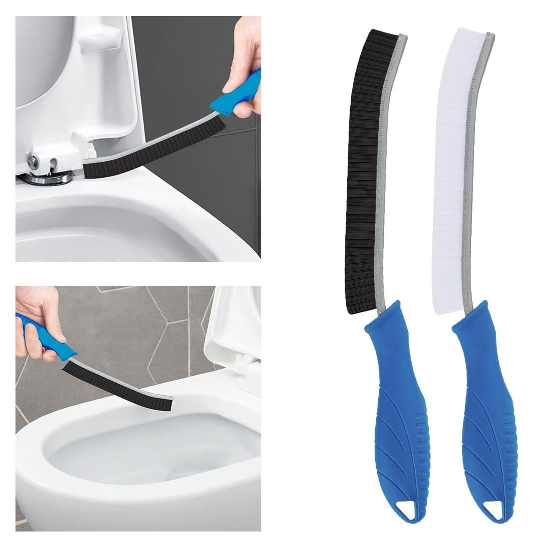 Dripio Set van 2 blauwe L-vormige toiletborstels