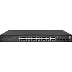 LEVELONE GES2128 - Switch, 28-Port, Gigabit Ethernet, RJ45/SFP