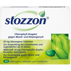 Stozzon Chlorophyll-Dragees gegen Mund- und Körpergeruch