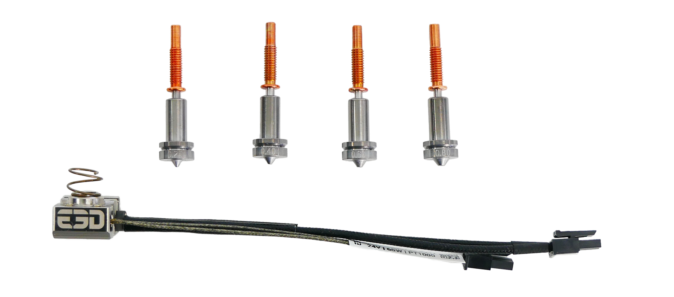 E3D Revo Ultra High Temp Hotside - PT1000 - Fully Loaded Kit REVO-HOT-PT1K-UHT-AS-HTA-FL