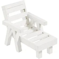4x Hobby Fun, Miniaturen, Mini-Möbel Liege 8 x 5 x 5.5 cm, Weiss