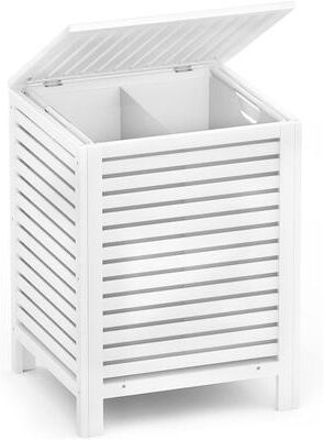 No "2-Section 120L Laundry Hamper with Lid - 18.31""L x 18.31""W x 25.59""H"