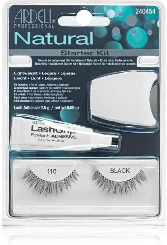 Ardell Natural faux-cils avec colle incluse 110 Black 4 pcs