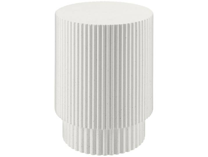 tectake Beistelltisch Amira, Ø 38 x 51 cm, creme, Creme, Keramik, Abstrakt, 38x51x38 cm, Wohnzimmer, Wohnzimmertische, Beistelltische