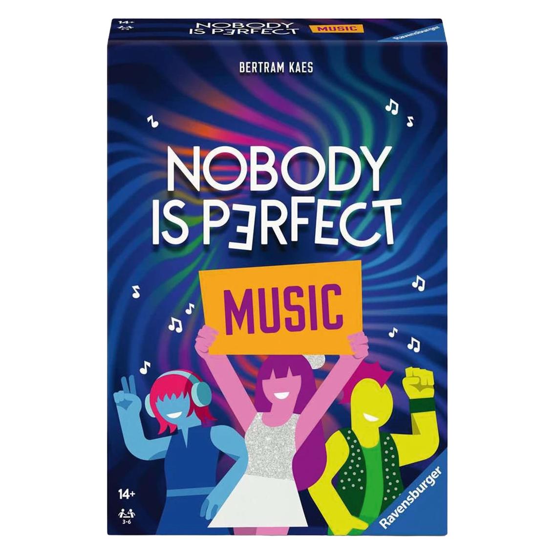 Ravensburger Nobody is perfect - Music Edition - Spiele für Erwachsene ab 14 Jahre (Deutsch, 3 - 6 Spieler) (25181)