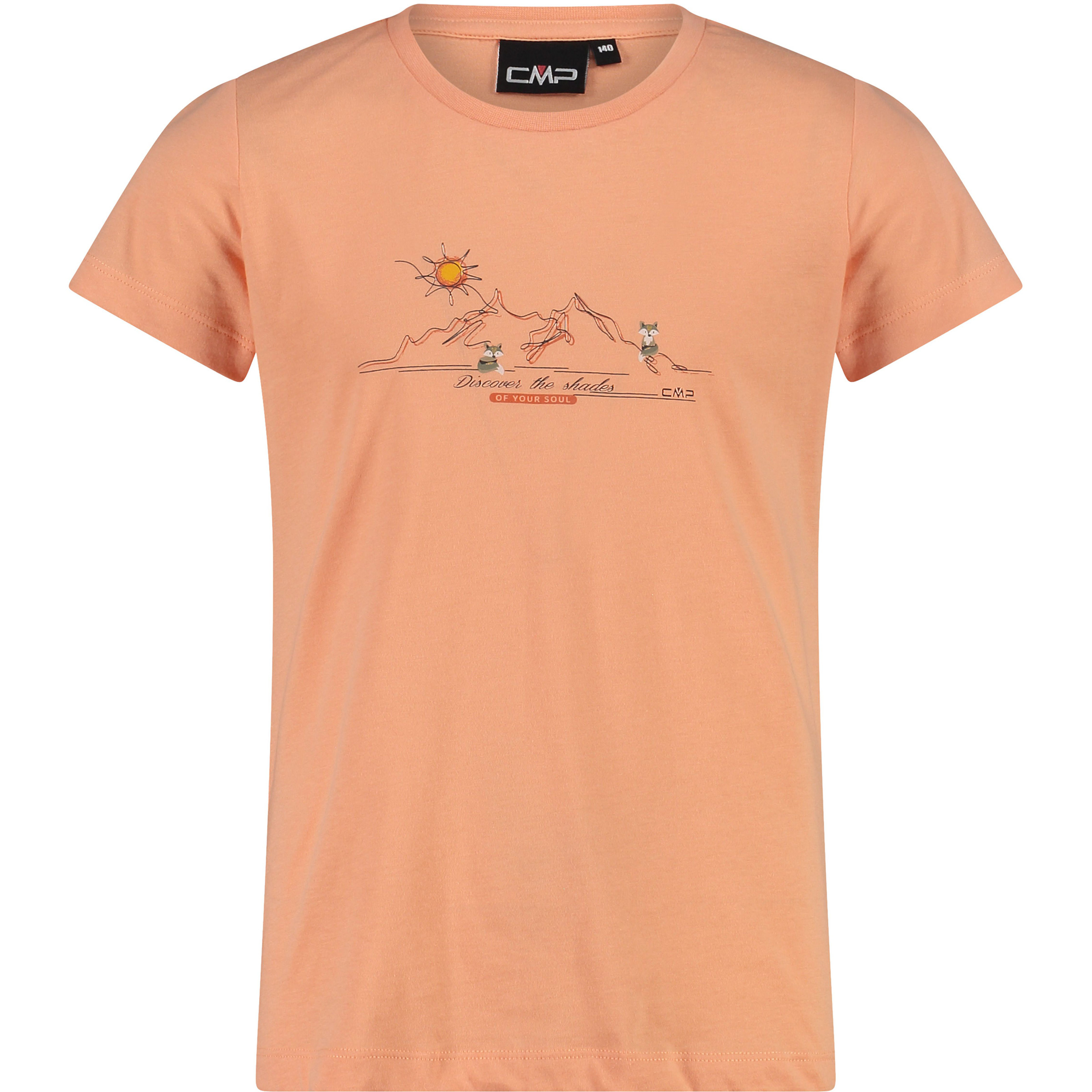 CMP Kinder T-Shirts orange Größe 98 Lifestyle Hautfreundlich